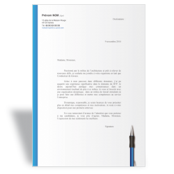 Exemple modèle lettre de motivation Conducteur de Travaux (bleu)