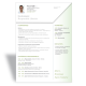 Modele CV Word Gestionnaire vert