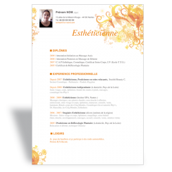 Modèle CV Word Esthéticienne IV