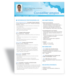 Modèle CV Word Conseiller Emploi