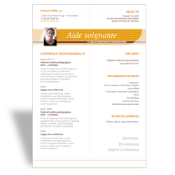 Modèle CV Word Aide Soignante
