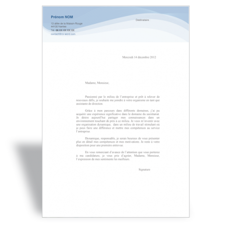 Lettre de motivation Journaliste II